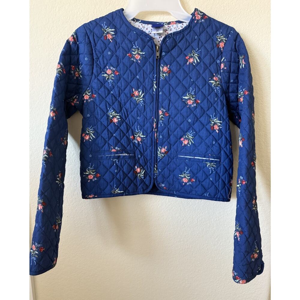 Disney Beauty and the Beast Belle Quilted Floral Zip Up Jacket Size XL 14/16
